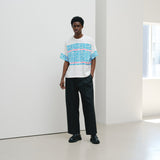 ¥【予約商品|8月末〜9月上旬お届け】アートボーダーTシャツ「blue brush - mm2025」marina