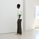 ¥【予約商品|8月末〜9月上旬お届け】アートボーダーTシャツ「green brush - mm2025」marina