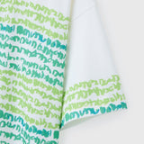 ¥【予約商品|8月末〜9月上旬お届け】アートボーダーTシャツ「green brush - mm2025」marina