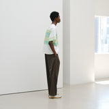 ¥【予約商品|8月末〜9月上旬お届け】アートボーダーTシャツ「green brush - mm2025」marina