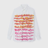 レギュラーカラーシャツ「red gradation brush1-mm2025」