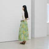 ¥【予約商品|8月下旬お届け】フロントギャザースカート「旅行」Hiroo Suzuki