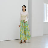 ¥【予約商品|8月下旬お届け】フロントギャザースカート「旅行」Hiroo Suzuki