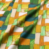 ¥【予約商品|9月下旬お届け】サテンボウタイブラウス「緑の風景」Kaoru Iga