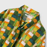 ¥【予約商品|9月下旬お届け】サテンボウタイブラウス「緑の風景」Kaoru Iga