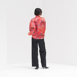 ¥【予約商品|9月下旬お届け】サテンボウタイブラウス「りんごのブーケ」Yuh Mitani