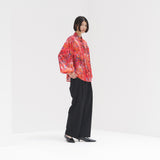 ¥【予約商品|9月下旬お届け】サテンボウタイブラウス「りんごのブーケ」Yuh Mitani