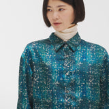 ¥【予約商品|9月下旬お届け】サテンシャツブラウス「こもれび」Kaoru Iga