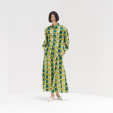 ¥【予約商品|9月下旬お届け】サテンスカート「緑の風景」Kaoru Iga