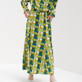 ¥【予約商品|9月下旬お届け】サテンスカート「緑の風景」Kaoru Iga