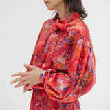 ¥【予約商品|9月下旬お届け】サテンスカート「りんごのブーケ」Yuh Mitani