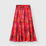 ¥【予約商品|9月下旬お届け】サテンスカート「りんごのブーケ」Yuh Mitani