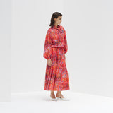 ¥【予約商品|9月下旬お届け】サテンスカート「りんごのブーケ」Yuh Mitani