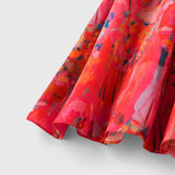 ¥【予約商品|9月下旬お届け】サテンスカート「りんごのブーケ」Yuh Mitani