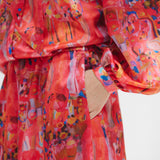 ¥【予約商品|9月下旬お届け】サテンスカート「りんごのブーケ」Yuh Mitani