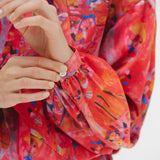 ¥【予約商品|9月下旬お届け】サテンスカート「りんごのブーケ」Yuh Mitani