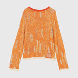 Circle-Pattern Knit Pullover (Art-Inspired)「Untitled」