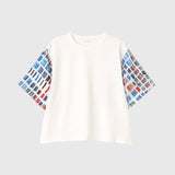 Scarf Combination Sleeve T-shirt "Aetoterawaleru"