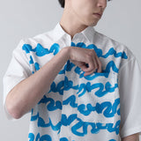 ¥イージーケアアートパネル半袖シャツ「ao-mm2024」marina