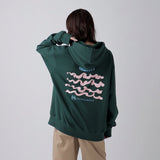 ¥Art Print Hoodie「red calligraphy1-mm2025」marina