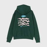 ¥Art Print Hoodie「red calligraphy1-mm2025」marina