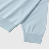 ¥Art Print Lightweight Knit「blue calligraphy1-mm2025」 Bluemarina