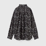 ¥デザインシャツ(フライフロント)ブラックB「(無題)(丸)」Sanae Sasaki