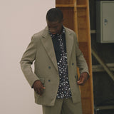 ¥デザインシャツ(ショルダー切替)ブラックB「(無題)(丸)」Sanae Sasaki