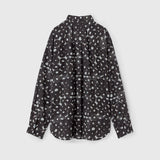 ¥デザインシャツ(ショルダー切替)ブラックB「(無題)(丸)」Sanae Sasaki