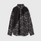 ¥デザインシャツ(ショルダー切替)ブラックB「(無題)(丸)」Sanae Sasaki