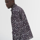 ¥デザインシャツ(ショルダー切替)ブラックB「(無題)(丸)」Sanae Sasaki