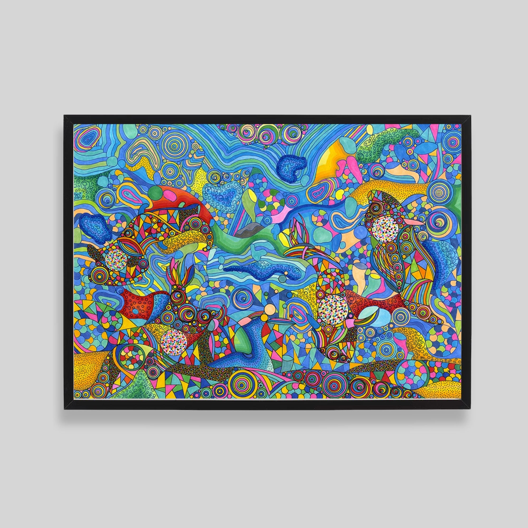 ウミウシ ホヤ 珊瑚 海 風景 原画 アート 絵画 画家 ハンドメイド ウミウシ ホヤ 珊瑚 海 風景 原画 アート 絵画 画家