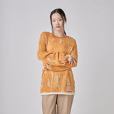 ¥Circle-Pattern Knit Pullover (Art-Inspired)「Untitled」Willy De Smedt