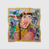 ¥ポリエステルスカーフ「Exotische dame met bloemen」Ivan Vander Vliet