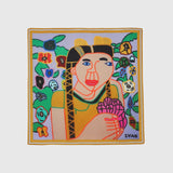 ¥ポリエステルスカーフ「Exotische dame met bloemen」Ivan Vander Vliet