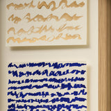 ¥「gold brush1 - mm2025」「blue calligraphy1 - mm2025」原画作品marina