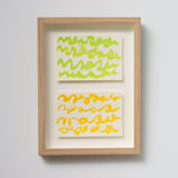 ¥「green brush1 - mm2025」「yellow brush1 - mm2025」原画作品marina