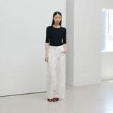 ¥デニムパンツ(ホワイト)「heart - mm2024」marina