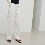 ¥デニムパンツ(ホワイト)「heart - mm2024」marina