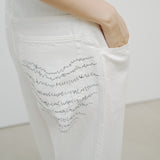 ¥デニムパンツ(ホワイト)「heart - mm2024」marina