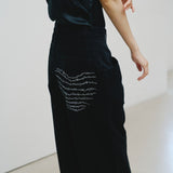 ¥デニムパンツ(ブラック)「heart - mm2024」marina