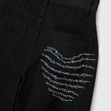 ¥デニムパンツ(ブラック)「heart - mm2024」marina