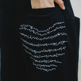 ¥デニムパンツ(ブラック)「heart - mm2024」marina