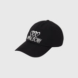 ¥【HEART】Embroidered Logo Cap BlackHERALBONY