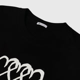 ¥【HEART】Logo T-Shirt Horizontal Triple Heart BlackHERALBONY