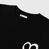 ¥【HEART】Logo T-Shirt Vertical Triple Heart BlackHERALBONY