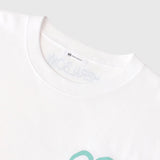 ¥【HEART】Logo T-Shirt Vertical Triple Heart WhiteHERALBONY