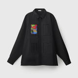 ¥HERALBONY ISAIシャツ(ブラック)/ アートピース1枚付きHERALBONY