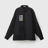 ¥HERALBONY ISAIシャツ(ブラック)/ アートピース1枚付きHERALBONY