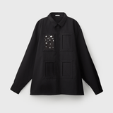 ¥HERALBONY ISAIシャツ(ブラック)/ アートピース1枚付きHERALBONY